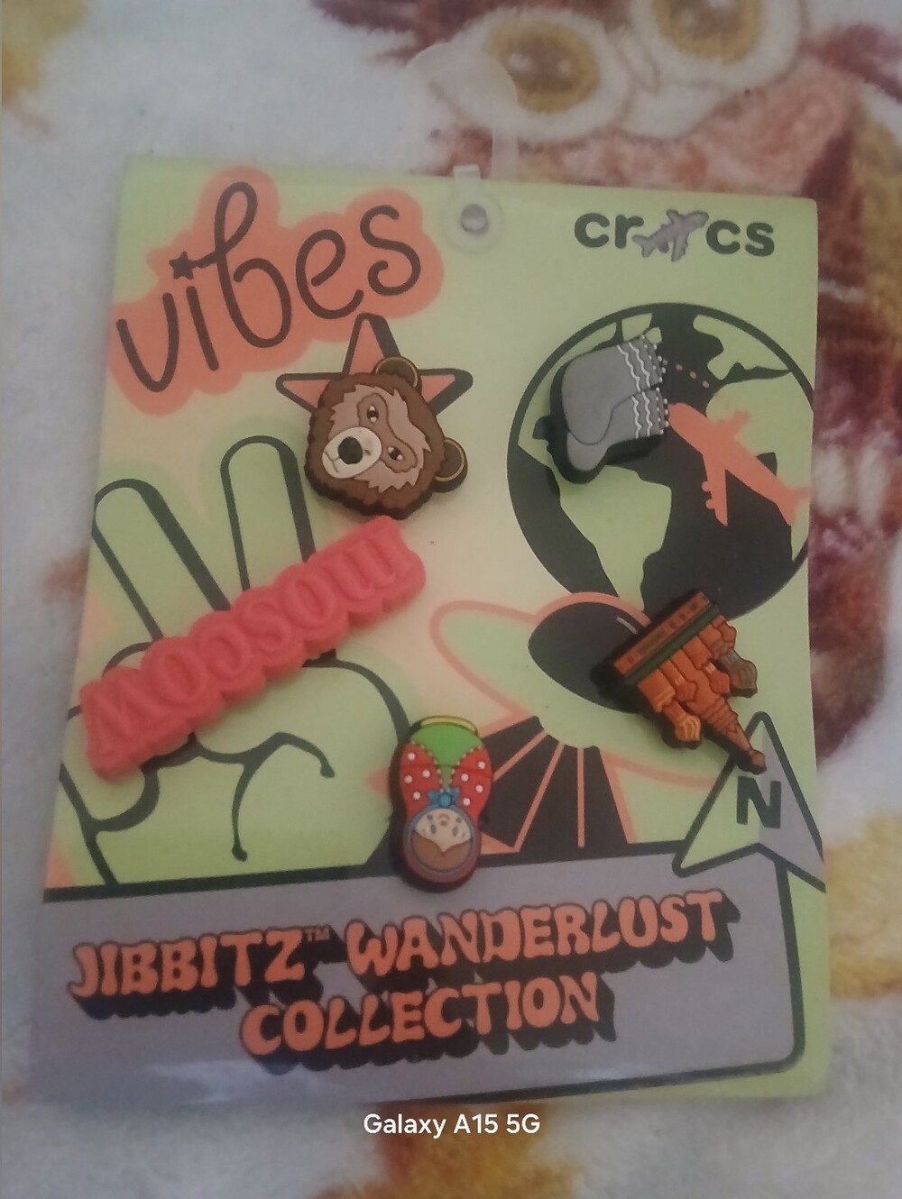 CROCS Jibbitz Wanderlust Charm Set - Orange, Green, Red, Brown, Tan